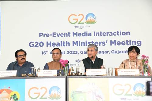 ಗಾಂಧಿನಗರದಲ್ಲಿ (GJ) G20ಆರೋಗ್ಯ ಮಂತ್ರಿಗಳ ಸಮಾವೇಶ